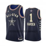 Canotte All Star 2024 Los Angeles Clippers James Harden NO 1 Blu