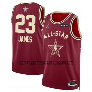 Canotte All Star 2024 Los Angeles Lakers LeBron James NO 23 Rosso