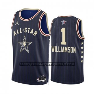 Canotte All Star 2024 New Orleans Pelicans Zion Williamson NO 1 Blu