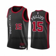 Canotte Chicago Bulls Julian Phillips NO 15 Citta 2023-24 Nero