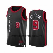 Canotte Chicago Bulls Nikola Vucevic NO 9 Citta 2023-24 Nero