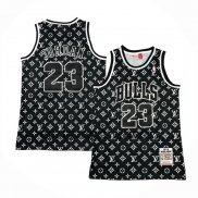 Canotte Chicago Bulls x Lv Michael Jordan Mitchell & Ness 1997-98 Nero