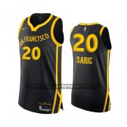 Canotte Golden State Warriors Dario Saric NO 20 Citta Autentico 2023-24 Nero