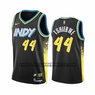 Canotte Indiana Pacers Oscar Tshiebwe NO 44 Citta 2023-24 Nero