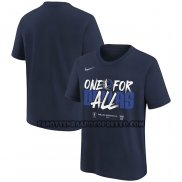 Canotte Manica Corta Dallas Mavericks 2024 NBA Playoffs Mantra Blu