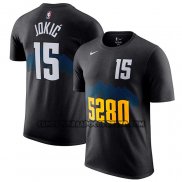 Canotte Manica Corta Denver Nuggets Nikola Jokic Citta 2023-24 Nero