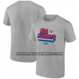 Canotte Manica Corta Los Angeles Clippers 2024 NBA Playoffs Grigio