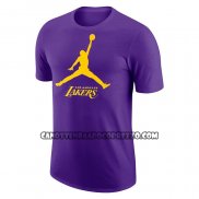 Canotte Manica Corta Los Angeles Lakers Essential Jumpman Viola