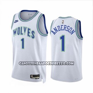 Canotte Minnesota Timberwolves Kyle Anderson NO 1 Classic 2023-24 Bianco