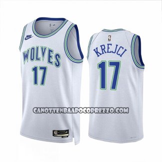 Canotte Minnesota Timberwolves Vit Krejci NO 17 Classic 2023-24 Bianco