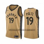 Canotte Toronto Raptors Jakob Poltl NO 19 Citta 2023-24 Or