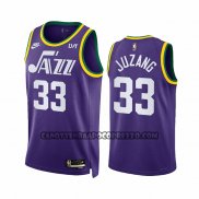 Canotte Utah Jazz Johnny Juzang NO 33 Classic 2023-24 Viola