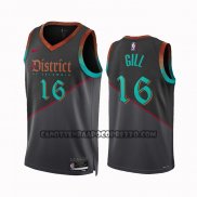 Canotte Washington Wizards Anthony Gill NO 16 Citta 2023-24 Nero