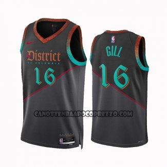 Canotte Washington Wizards Anthony Gill NO 16 Citta 2023-24 Nero