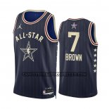 Canotte All Star 2024 Boston Celtics Jaylen Brown NO 7 Blu