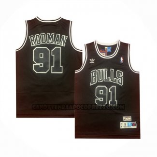 Canotte Chicago Bulls Dennis Rodman Throwback Nero