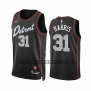 Canotte Detroit Pistons Joe Harris NO 31 Citta 2023-24 Nero