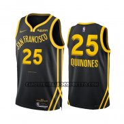 Canotte Golden State Warriors Lester Quinones NO 25 Citta 2023-24 Nero