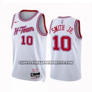 Canotte Houston Rockets Jabari Smith JR. NO 10 Citta 2023-24 Bianco