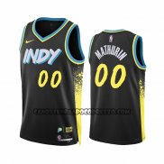 Canotte Indiana Pacers Bennedict Mathurin NO 00 Citta 2023-24 Nero