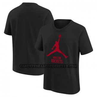 Canotte Manica Corta Houston Rockets Essential Jumpman Nero