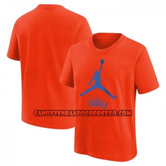 Canotte Manica Corta Oklahoma City Thunder Essential Jumpman Arancione