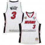 Canotte Miami Heat Dwyane Wade NO 3 Mitchell & Ness 2003-19 Bianco