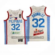 Canotte Filippino Justin Brownlee NO 32 Olimpiadi 2024 Bianco