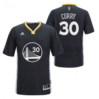 Canotte NBA Autentico Manica Corta Warriors Curry Negro