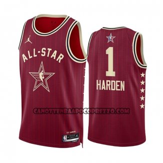 Canotte All Star 2024 Los Angeles Clippers James Harden NO 1 Rosso