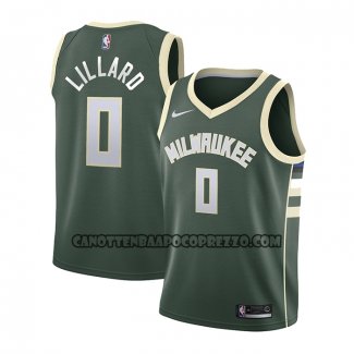 Canotte Bambino Milwaukee Bucks Damian Lillard NO 0 Icon Verde