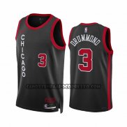 Canotte Chicago Bulls Andre Drummond NO 3 Citta 2023-24 Nero