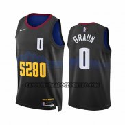 Canotte Denver Nuggets Christian Braun NO 0 Citta 2023-24 Nero