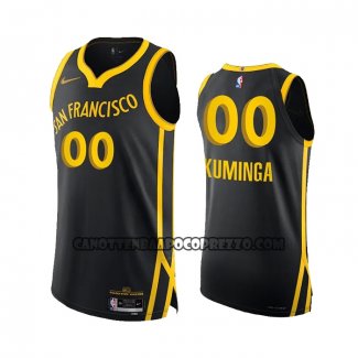 Canotte Golden State Warriors Jonathan Kuminga NO 00 Citta Autentico 2023-24 Nero