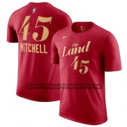 Canotte Manica Corta Cleveland Cavaliers Donovan Mitchell Citta 2023-24 Rosso