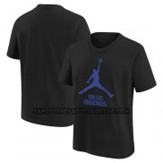 Canotte Manica Corta Dallas Mavericks Essential Jumpman Nero