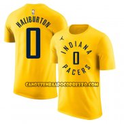 Canotte Manica Corta Indiana Pacers Tyrese Haliburton Or