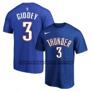 Canotte Manica Corta Oklahoma City Thunder Josh Giddey NO 3 Blu