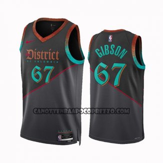 Canotte Washington Wizards Taj Gibson NO 67 Citta 2023-24 Nero