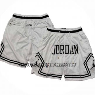 Pantaloncini Jordan Just Don Bianco