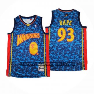 Canotte Golden State Warriors NO 93 Bape Mitchell & Ness 2009-10 Blu