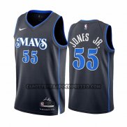 Canotte Dallas Mavericks Derrick Jones JR. NO 55 Citta 2023-24 Blu