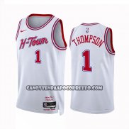 Canotte Houston Rockets Amen Thompson NO 1 Citta 2023-24 Bianco