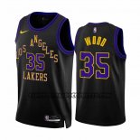 Canotte Los Angeles Lakers Christian Wood NO 35 Citta 2023-24 Nero
