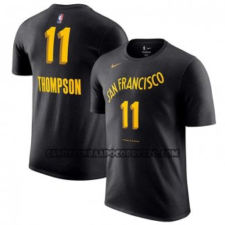 Canotte Manica Corta Golden State Warriors Klay Thompson Citta 2023-24 Nero