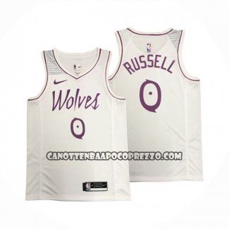 Canotte Minnesota Timberwolves Derrick Rose NO 0 Earned Bianco