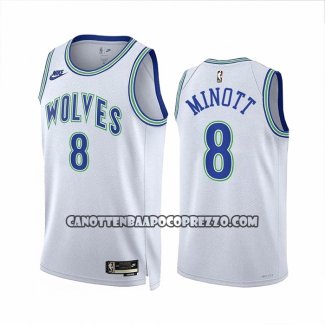 Canotte Minnesota Timberwolves Josh Minott NO 8 Classic 2023-24 Bianco