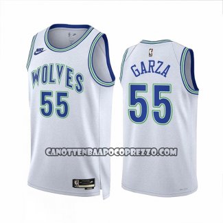 Canotte Minnesota Timberwolves Luka Garza NO 55 Classic 2023-24 Bianco