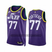 Canotte Utah Jazz Omer Yurtseven NO 77 Classic 2023-24 Viola