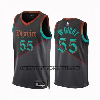 Canotte Washington Wizards Delon Wright NO 55 Citta 2023-24 Nero